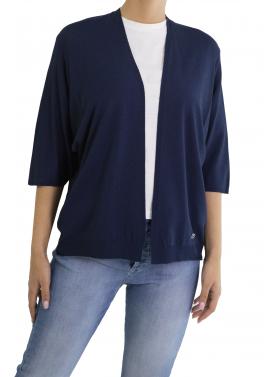 Cardigan monocolour con maniche a tre quarti Please 